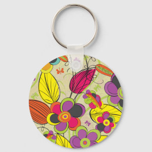 Porte-clés Mode colorée Design floral