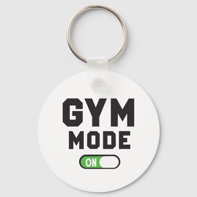 Porte-clés Mode Gym - Entraînez-vous fort, restez fort (Recto)