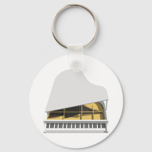 Porte-clés  Modèle 3D:Grand piano blanc :