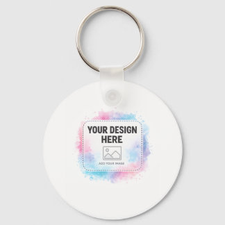 Porte-clés Modèle de conception aquarelle modifiable – Votre