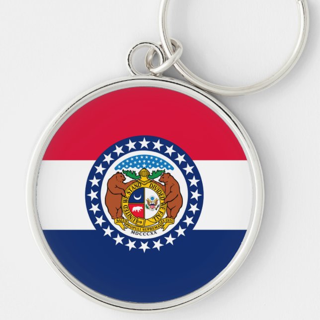 Porte-clés Modèle de drapeau d'État du Missouri (Devant)