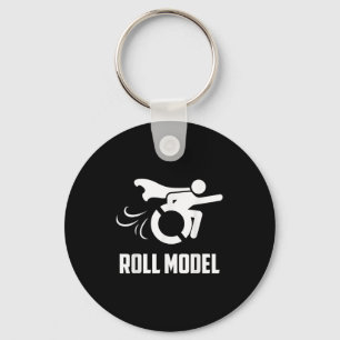 Porte-clés Modèle de rouleau cool _ Personne handicapée drôle