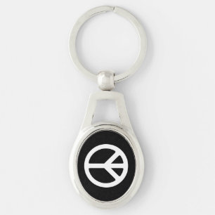 Porte-clés Modèle de symbole de paix blanc