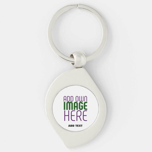 PORTE-CLÉS MODÈLE DE TEXTE D'IMAGE BLANCHE SIMPLE MODERNE (Devant)