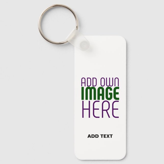 PORTE-CLÉS MODÈLE DE TEXTE D'IMAGE BLANCHE SIMPLE MODERNE (Recto)