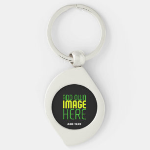 PORTE-CLÉS MODÈLE DE TEXTE D'IMAGE NOIRE SIMPLE ET MODERNE