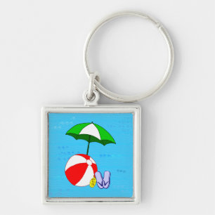Porte-clés Modèle parasol de la piscine de Beach Ball