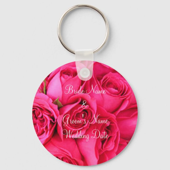Porte-clés Modèle Porte - clé Mariage rose (Recto)