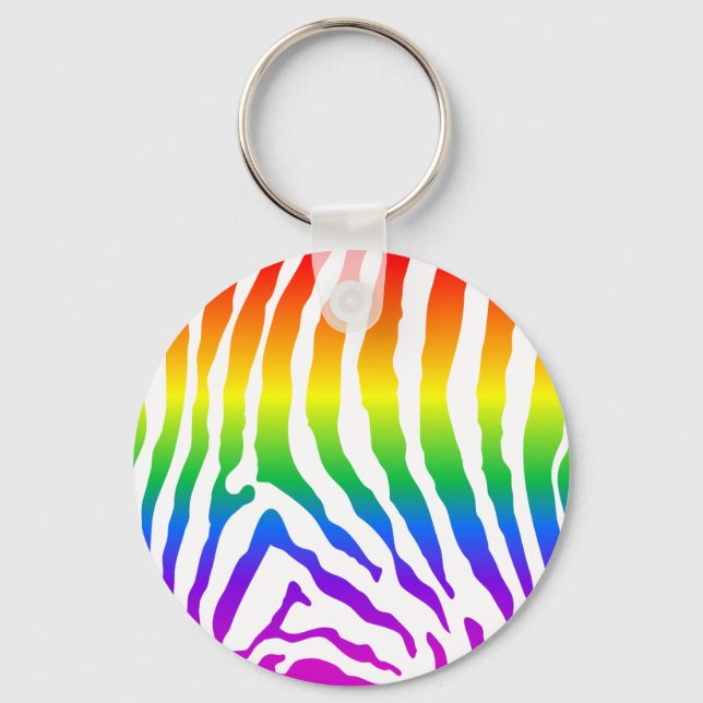 Porte-clés Modèle Rainbow Zebra (Recto)