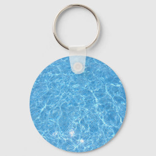 Porte-clés Modèle sur mesure Piscine bleue Eau bleue Vide