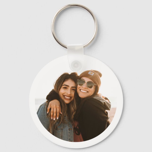 Porte-clés Modern Personalized Best Friends Forever Photo (Recto)
