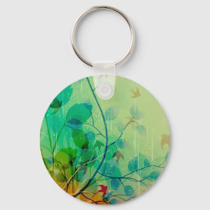Porte-clés Modern Spring Floral Wedding