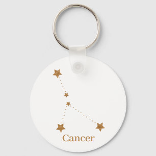 Porte-clés Modern Zodiac Sign Gold Cancer   Element Water