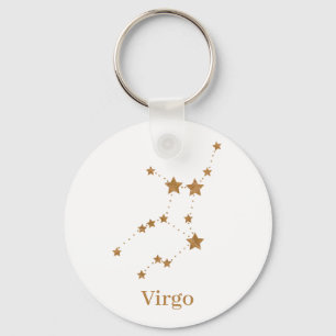 Porte-clés Modern Zodiac Sign Gold Virgo   Element Earth