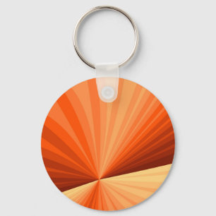 Porte-clés Moderne Abstrait Orange Rouge Vanille Graphique Fr