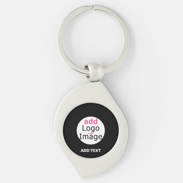 Porte-clés Moderne Business Personnalisable Ajouter un logo N (Devant)