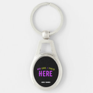 PORTE-CLÉS MODERNE ET MODERNE PERSONNALISABLE NOIR VÉRIFIÉ