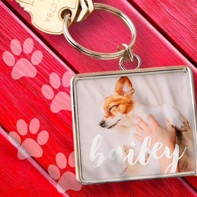 Porte-clés Moderne Jouer Simple Élégant Chic Photo Pet (Créateur téléchargé)