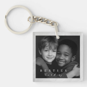 Porte-clés Moderne photo chic minimaliste de meilleures amies