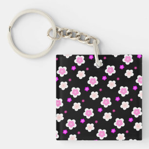 Porte-clés Moderne Spring aqua dégradé de la flore violette m