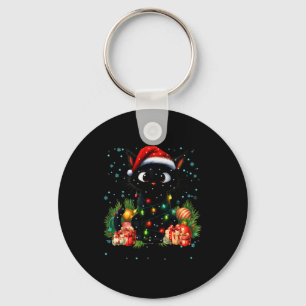 Porte-clés Moewy Noël Chapeau de Père Noël pour Chat Noir Mig
