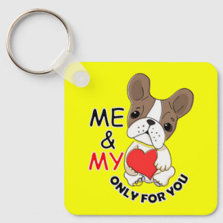 Porte-clés MOI ET MON Porte - clé LOVE_Metal Oval Yellow-4