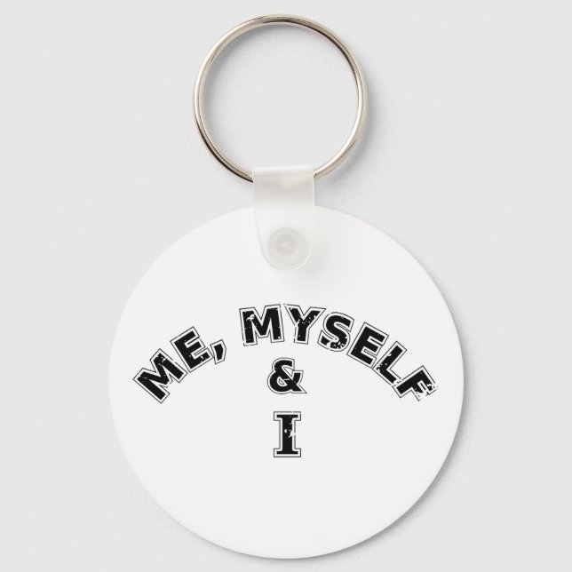 Porte-clés Moi-Même Et Je Typographie (Recto)