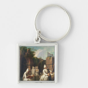 Porte-clés Moines Carthusian dans la méditation