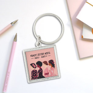 Porte-clés Mois de l’histoire des femmes Global Women Pink Fl