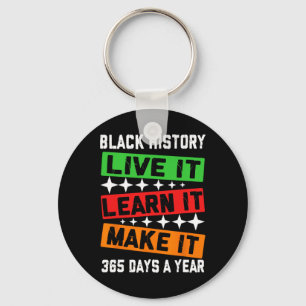 Porte-clés Mois de l'Histoire Noire 2025 Live It Apprenez It 