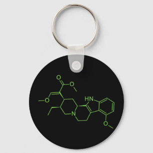 Porte-clés Molécule de Mitragynine Kratom - Diagramme de Chim