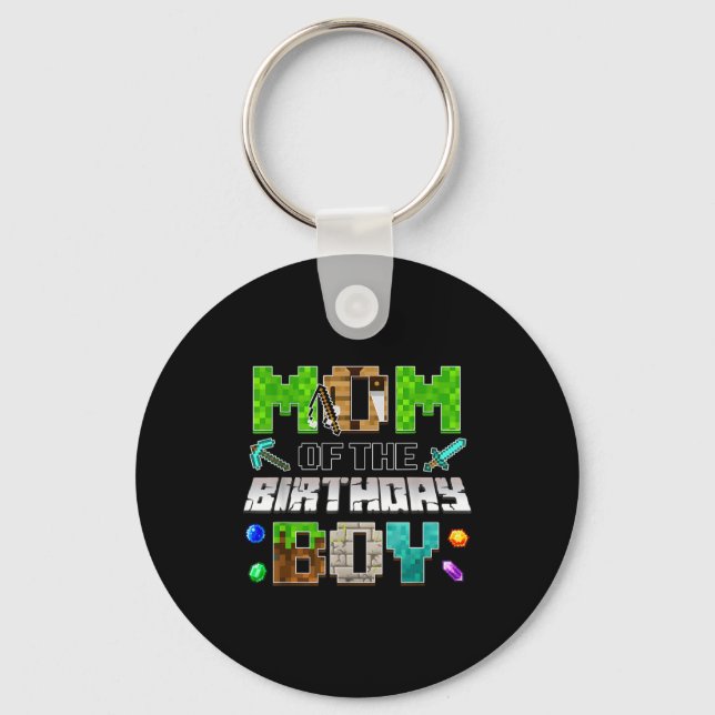 Porte-clés Mom Of The Birthday Boy Funny Gaming Birthday Xel  (Recto)