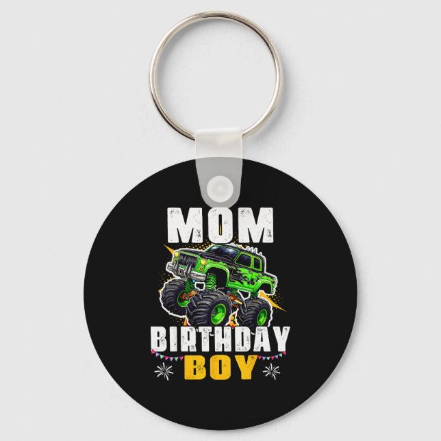 Porte-clés Mom Of The Birthday Boy Monster Truck Family Match (Recto)