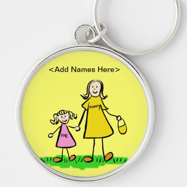 Porte-clés Mommy & Me Porte - clé (option Blond Personnaliser (Devant)