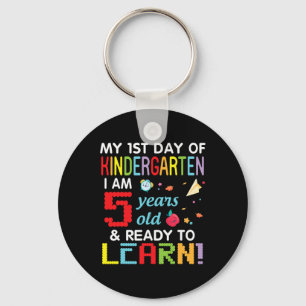 Porte-clés Mon 1er jour de maternelle J'ai 5 ans et suis