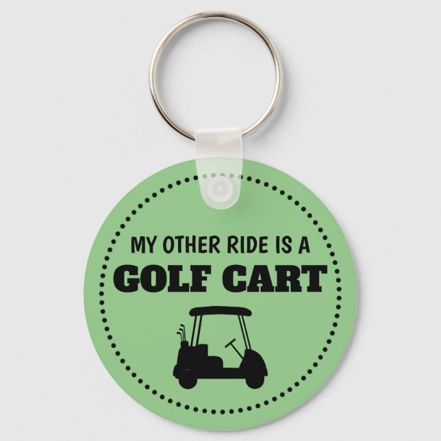 Porte-clés Mon autre trajet est une voiturette de golf (Recto)