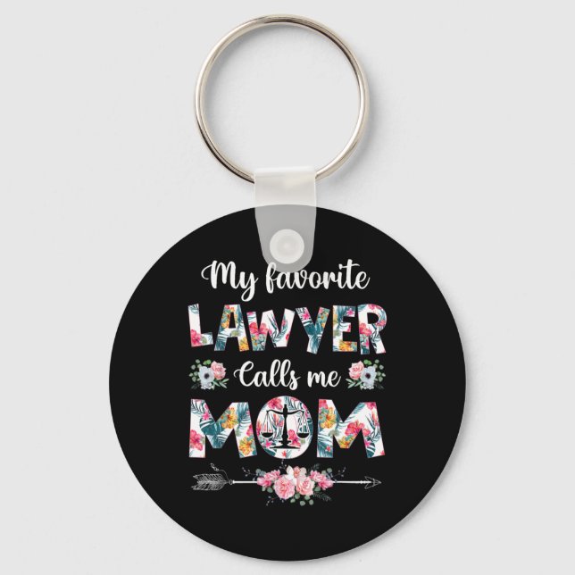 Porte-clés Mon Avocat Favori M'Appelle Maman (Recto)