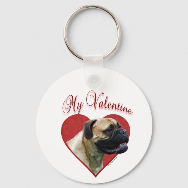 Porte-clés Mon Bullmastiff Valentine (Recto)