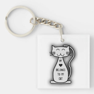 Porte-clés Mon chat de coeur