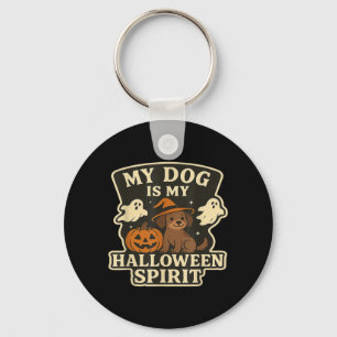 Porte-clés Mon chien est mon esprit d'Halloween _ Amateur de 