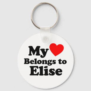 Porte-clés Mon coeur appartient à Elise