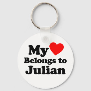 Porte-clés Mon coeur appartient à Julian