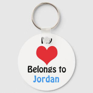 Porte-clés Mon coeur appartient à la Jordanie