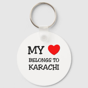 Porte-clés Mon coeur appartient à la KARACHI
