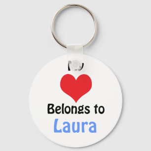 Porte-clés Mon coeur appartient à Laura