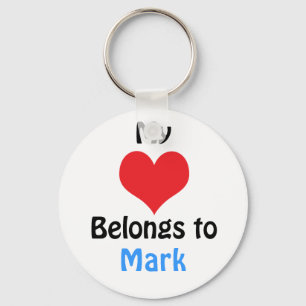 Porte-clés Mon coeur appartient à Mark