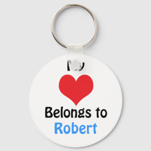 Porte-clés Mon coeur appartient à Robert