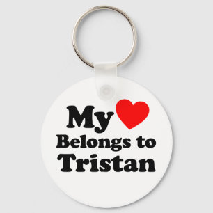 Porte-clés Mon coeur appartient à Tristan