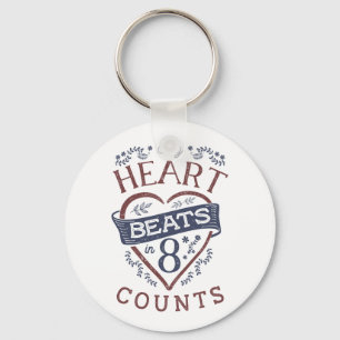 Porte-clés Mon coeur bat dans 8 comtes de danse