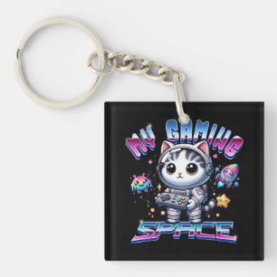PORTE-CLÉS MON ESPACE DE JEUX - KAWAII SPACE CAT